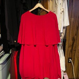 ZARA Batwing Midi Dress – Elegant Draped Silhouette (Size M)